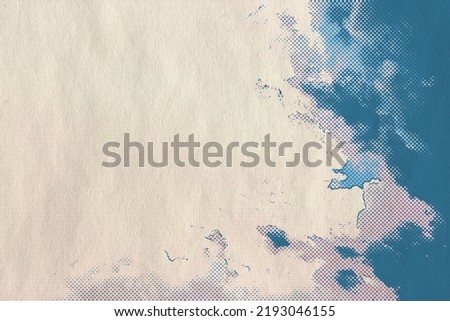retro sky pattern on old paper background. raster vintage clouds