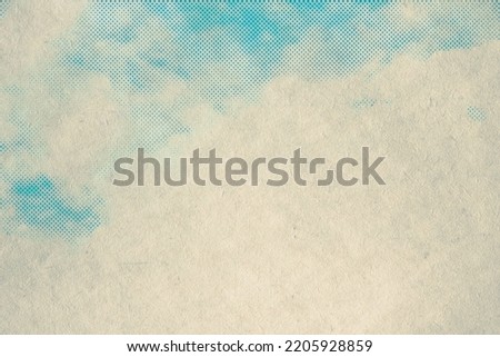 retro sky pattern on old paper background. raster vintage clouds