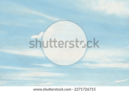retro sky pattern on old paper background. vintage clouds with copyspace.