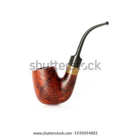 Retro smoking pipe isolated on white background