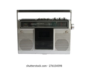 Retro Stereo Cassette isolate with clipping path - Shutterstock ID 276154598