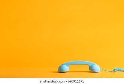 Retro Style Blue Telephone Handset