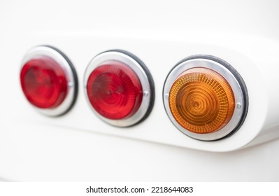 Retro Style Turn Indicator Lights In Red And Orange Color