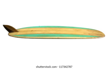 Retro Surfboard Isolated On White