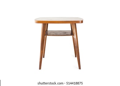 Retro Table On White Background