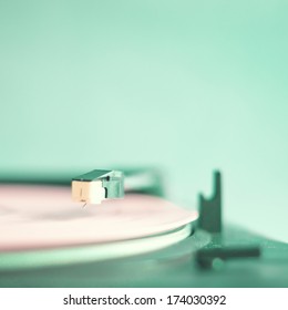 Retro Turntable With Pink Vinyl 