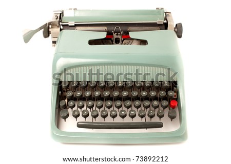 Retro typewriter isolated