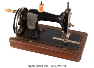 Retro vintage sewing machine isolated on white. - Powered by Shutterstock