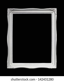 Retro White Wooden Frame Isolated With Clipping Path Included