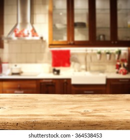 Retro Wooden Shelf And Kitchen Space 