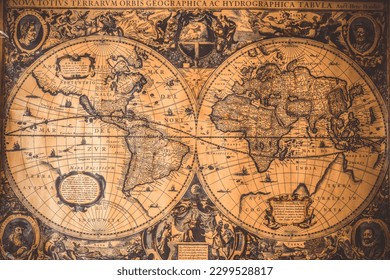 Retro world map background texture - Powered by Shutterstock