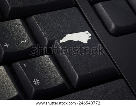 Return key in the shape of North Carolina.(series)