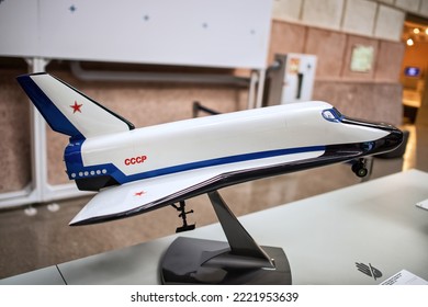 Reusable Orbital Rocket Ship Buran Model At The Cosmonautics Center In Moscow: Moscow, Russia - October 19, 2022