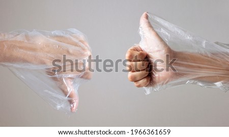 Reuse plastic concept, Thumbs up and Thumbs down, Ideas for The good and the bad of plastic bag bans, Debating between Global warming, Reduce or Repurpose of Plastic bag or polybag, Anti-plastic 