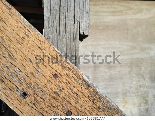 Reusing Old Wood Make Wood Wall Stock Photo Edit Now 635381777