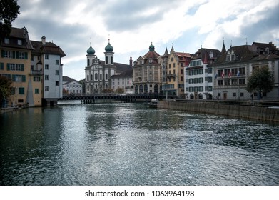 Reuss river in the center of Luzern