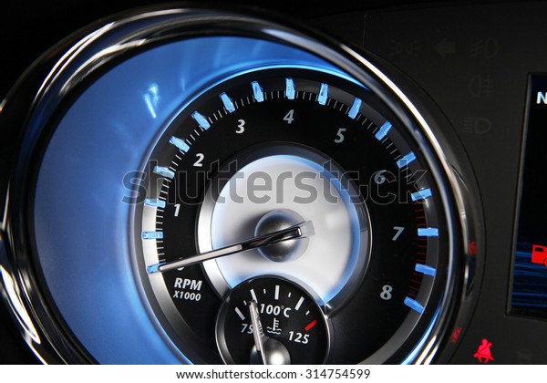 rev counter of performance
car