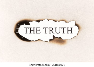 Reveal The Truth - Truth Text Appearing Behind Burned Paper