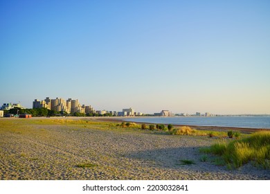 Revere Beach, Revere, Massachusetts, USA. It is a first public beach in America. It is close to Boston Logan Airport - Shutterstock ID 2203032841