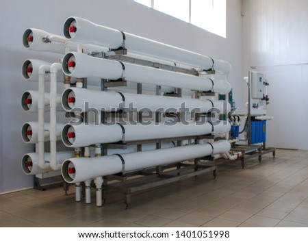 Reverse osmosis system - installation of industrial membrane devices