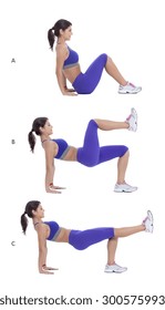 Reverse Plank One Leg Raise Extension