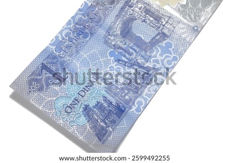 the reverse side of 1 LYD one Libyan dinar cash money banknote bill, by central bank of Libya, features Brega Refinery, Arch of Marcus Aurelius in Tripoli, Libyan money and economy concept