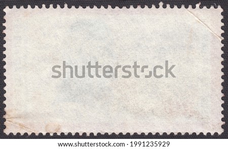Reverse side of postage stamp
