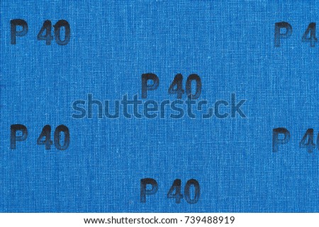 Reverse side of sandpaper, close-up