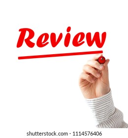 Review Concept On White Background Stock Photo 1114576406 | Shutterstock