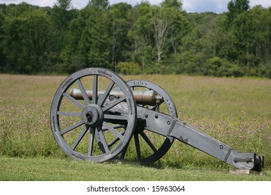 A Revolutionary War Cannon At The Saratoga National Historical Park