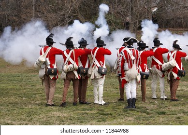 Revolutionary war reenactment at Fort Ward Historic Site Alexandria Virginia Washington DC area on President Day