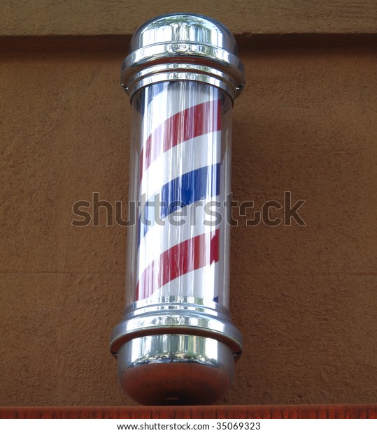 Revolving Red White Blue Barber Shop Stock Photo (Edit Now) 35069323