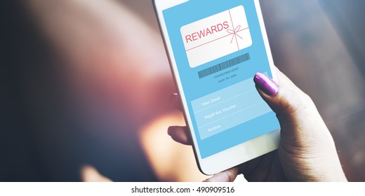 Rewards Coupon Gift Certificate Shopping Concept - Shutterstock ID 490909516