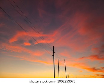 Rexburg, Idaho Sunset In November 