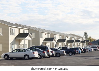Rexburg, Idaho, USA Oct. 22, 2015 A view of new low income apartments available for lease.