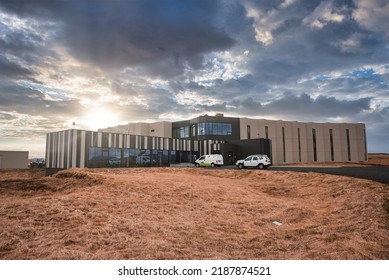 Reykjaivk, Iceland. May 10, 2022. Modern Luxury Hotel Exterior Design. Beautiful Hotel In The Middle Of Nowhere.