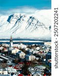 Reykjavik, capital city of Iceland, at winter.