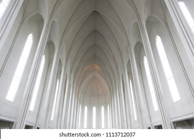 Reykjavik, Iceland, 01/12/2018 Hallgrímskirkja Church Insides