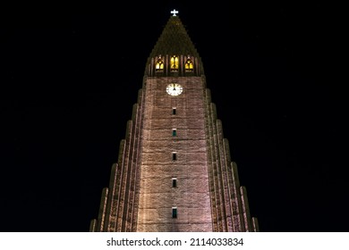 Reykjavik, Iceland. 12.21.2021. Hallgrímskirkja Lutheran Church