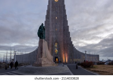 Reykjavik, Iceland. 12.22.2021. Hallgrímskirkja Lutheran Church