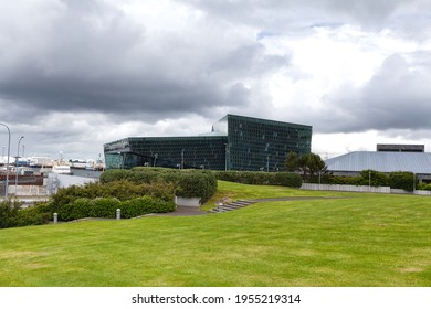 Reykjavik, Iceland - 17 June 2014: Harpa Concert Hall Exterior