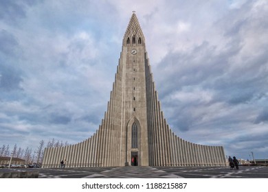 Reykjavik Iceland May 2018 Hallgrimskirkja Cathedral Stock Photo ...
