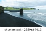 Reynisfjara black sand beach, Dyrh laey cliff, Vic -Iceland