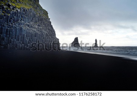 Similar – Island Küste Meer Lava