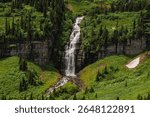 Reynolds Creek Waterfall on Going-to-the-Sun Road, Glacier National Park, Montana
