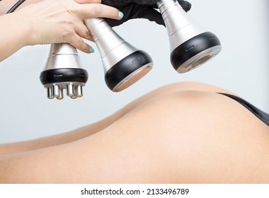Rf skin tightening. Vacuum massage. Hardware cosmetology. Body care. Non surgical body sculpting. anti-cellulite and anti-fat therapy in beauty salon.