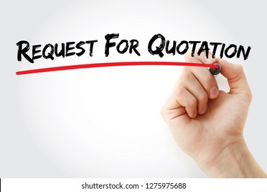 Rfq Request Quotation Acronym Business Concept Stock Photo 1275975688 ...