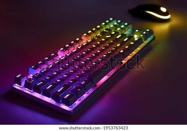 Rgb Gaming Keyboard Bright Colorful Keyboard Stock Photo (Edit Now ...