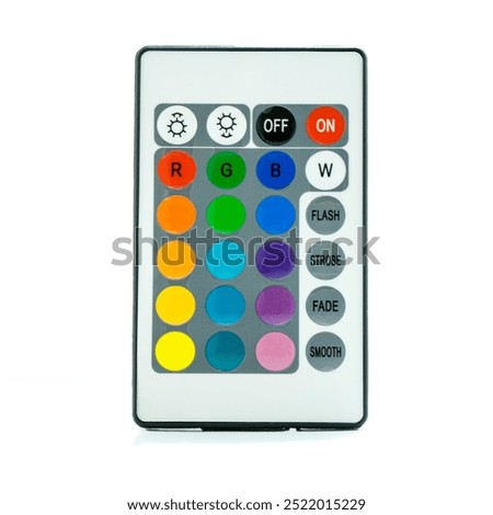 RGB remote controller. RGB controller. RGB remote controller, remote control rgb isolated on a white background