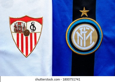 RheinEnergieSTADION, Sportpark Müngersdorf, Lindenthal, Aug 22, 2020. A Sevilla FC Vs Inter Milan Football Soccer Jersey. Europa League Final.